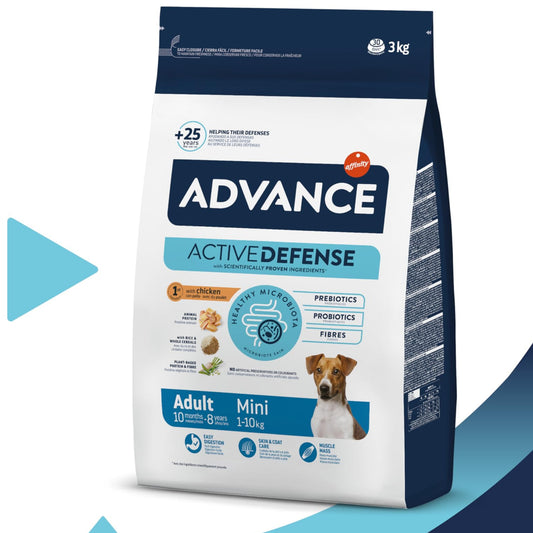 Advance Mini Adult Chicken, Pienso para Perros Adultos de Razas Pequeñas con Pollo, 3kg - Creapet Studio