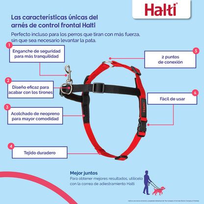 Arnés de control frontal - Para evitar que tu perro tire de la correa, Ajustable, Ligero y Fácil de Usar. Adiestramiento canino antitirones Arnés para perros medianos (Talla M) - Creapet Studio