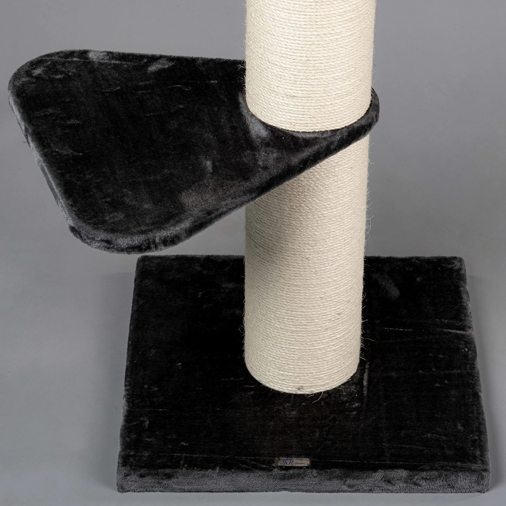 Árbol rascador para Gatos Grandes - Maine Coon Tower Plus - 235 a 255 cm de Altura - con Postes de sisal Extra Gruesos de 20 cm - Gris Oscuro - Creapet Studio