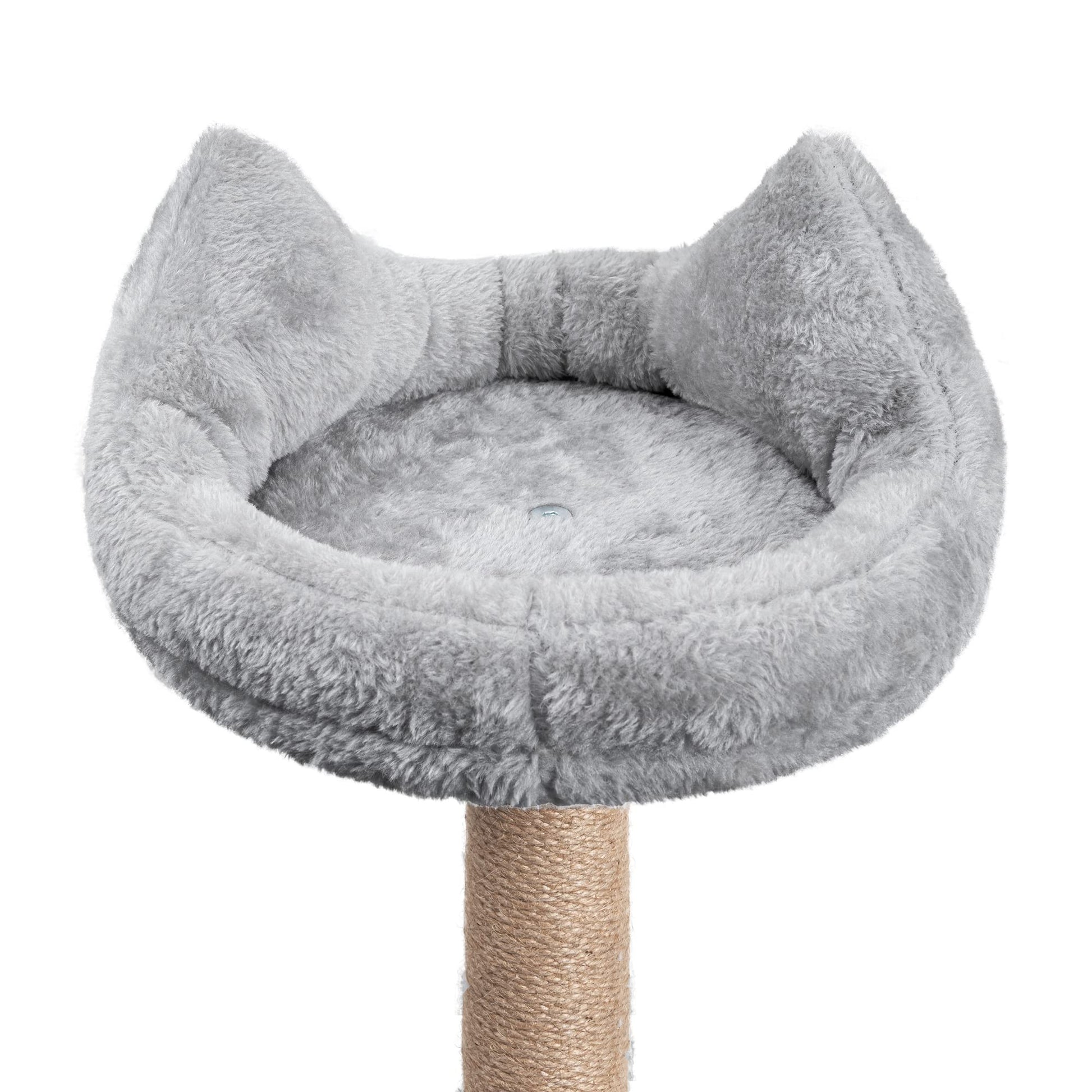 Rascador para Gatos Árbol para Gatos,145cm Rascador, Torre de Escalada, Estable de Varios Niveles, árboles de Actividades con 7 Postes de sisal, 5 Plataformas, 2 nidos - Creapet Studio