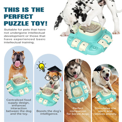 Juguete Inteligente para Perros, Dispensador Interactivo de Golosinas a 2 Niveles para Entrenamiento y Entretenimiento, Diseño Antivuelco, Fomenta una Alimentación Saludable y Reduce el Aburri - Creapet Studio