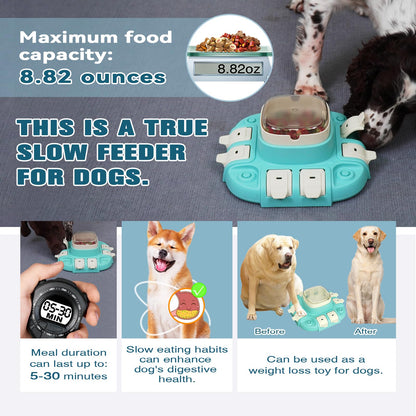 Juguete Inteligente para Perros, Dispensador Interactivo de Golosinas a 2 Niveles para Entrenamiento y Entretenimiento, Diseño Antivuelco, Fomenta una Alimentación Saludable y Reduce el Aburri - Creapet Studio