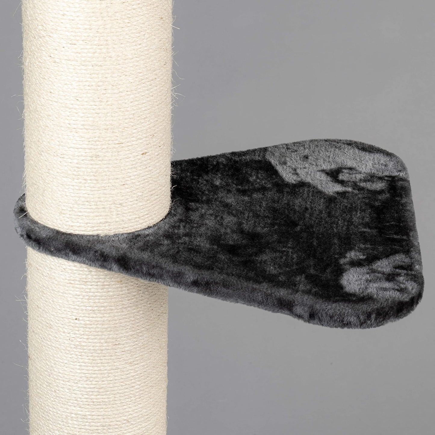 Árbol rascador para Gatos Grandes - Maine Coon Tower Plus - 235 a 255 cm de Altura - con Postes de sisal Extra Gruesos de 20 cm - Gris Oscuro - Creapet Studio