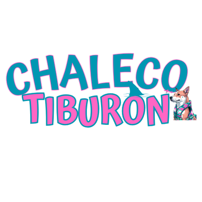 Chaleco salvadidas de camuflaje, tiburón, azul y fucsia para perros - Creapet Studio