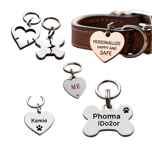 Etiquetas personalizada de identificación para Mascotas de Acero Inoxidable - Creapet Studio