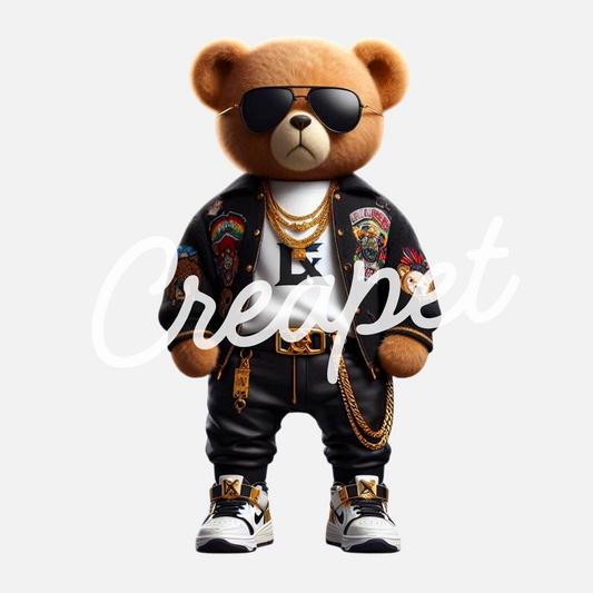 Osito de peluche hip-hop PNG - Creapet Studio